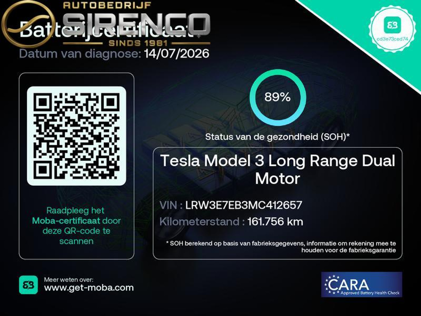 Foto van Tesla Model 3