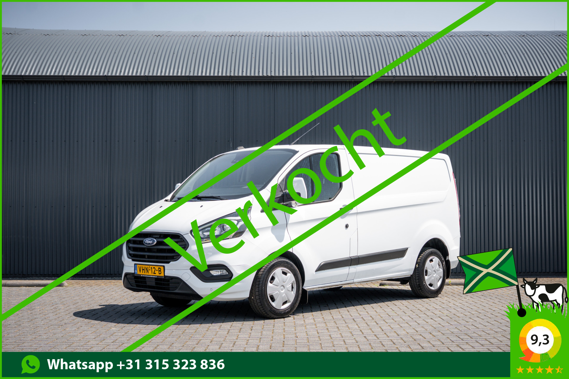 Ford Transit Custom 2.0 EcoBlue L1H1 | 3-Zits | Automaat | LED | 1e Eigenaar | Cruise | Camera | PDC | Airco 2020 - voorkant
