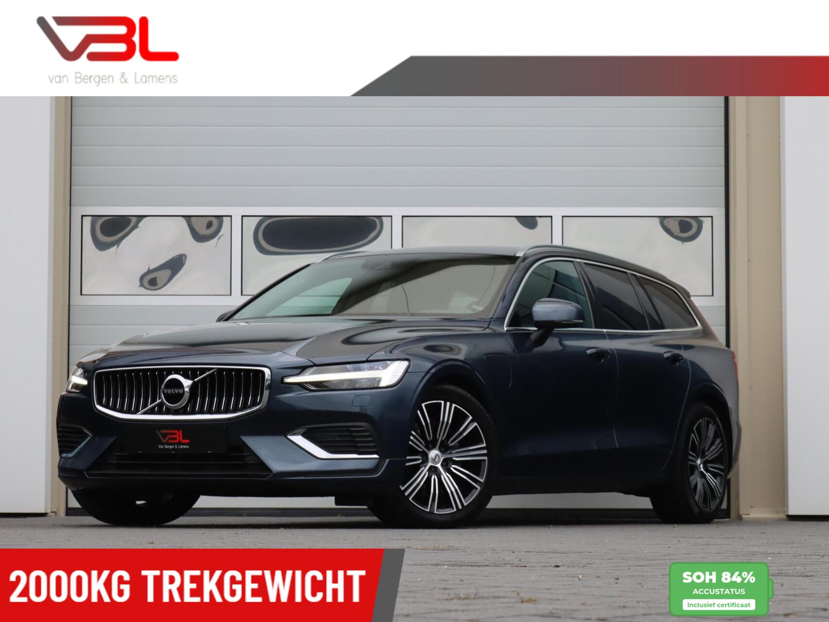 Volvo V60 2.0 T6 Recharge AWD 340PK Inscription | Memory | H&K Audio | Trekhaak 2021 - voorkant