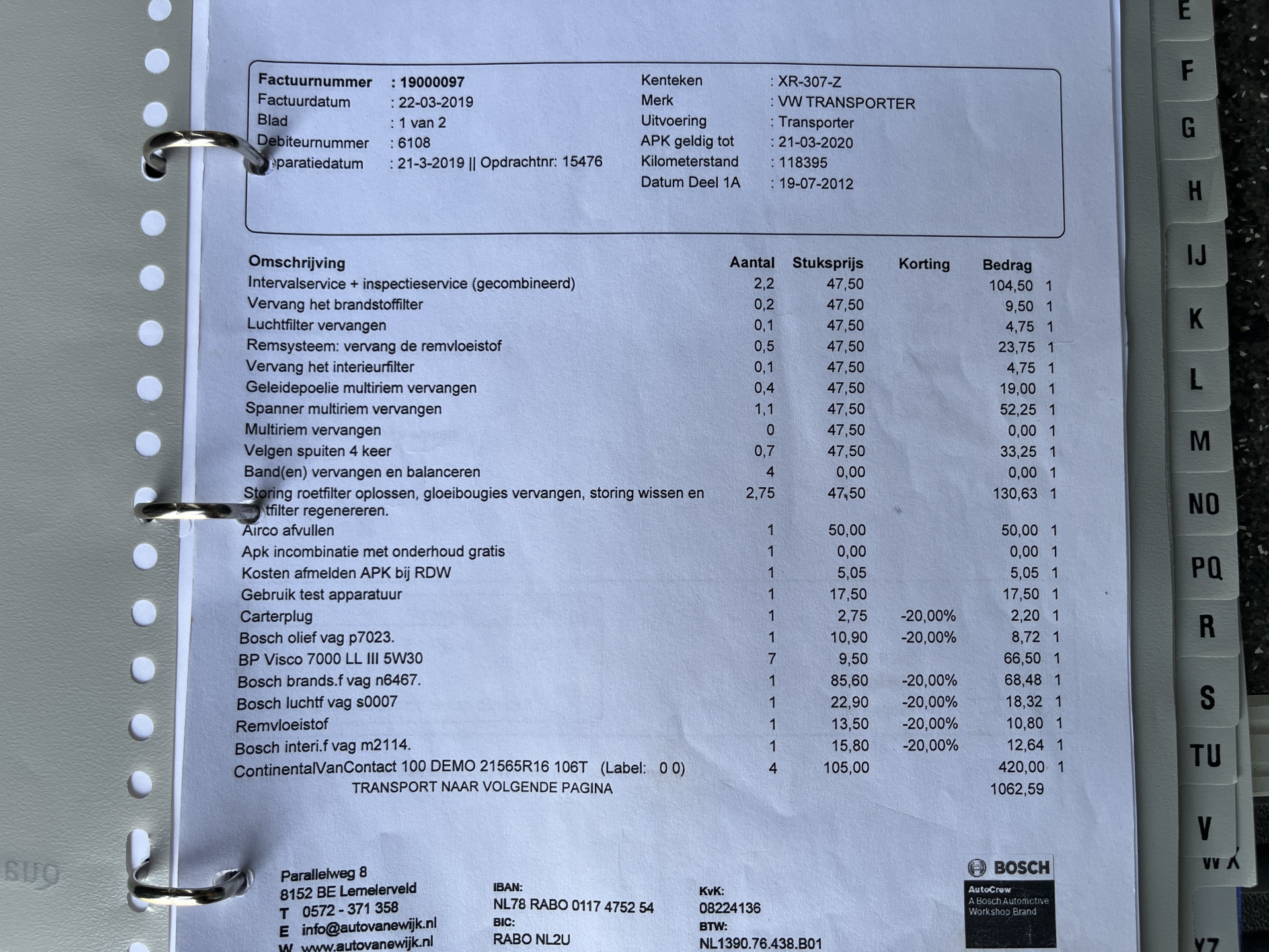 Foto van Volkswagen Transporter