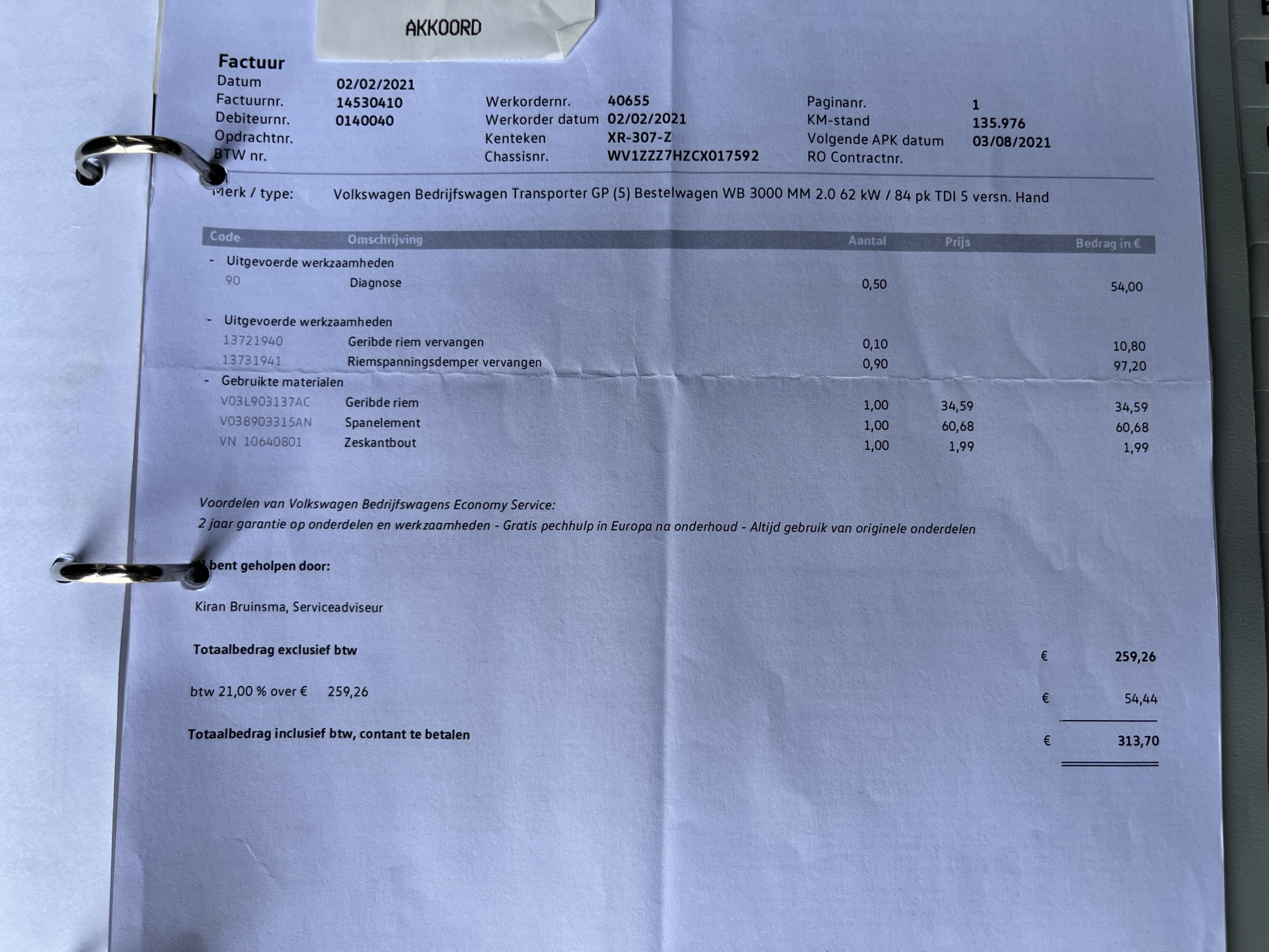 Foto van Volkswagen Transporter