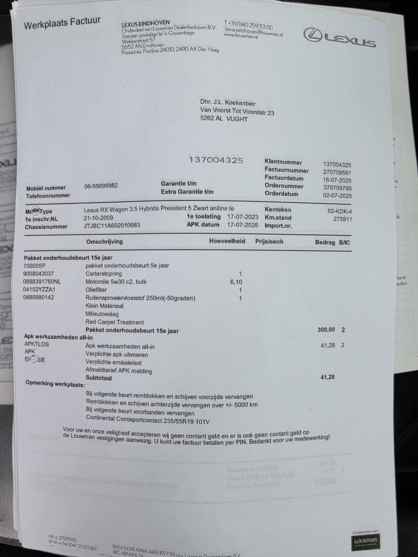Foto van Lexus Lexus Rx450h