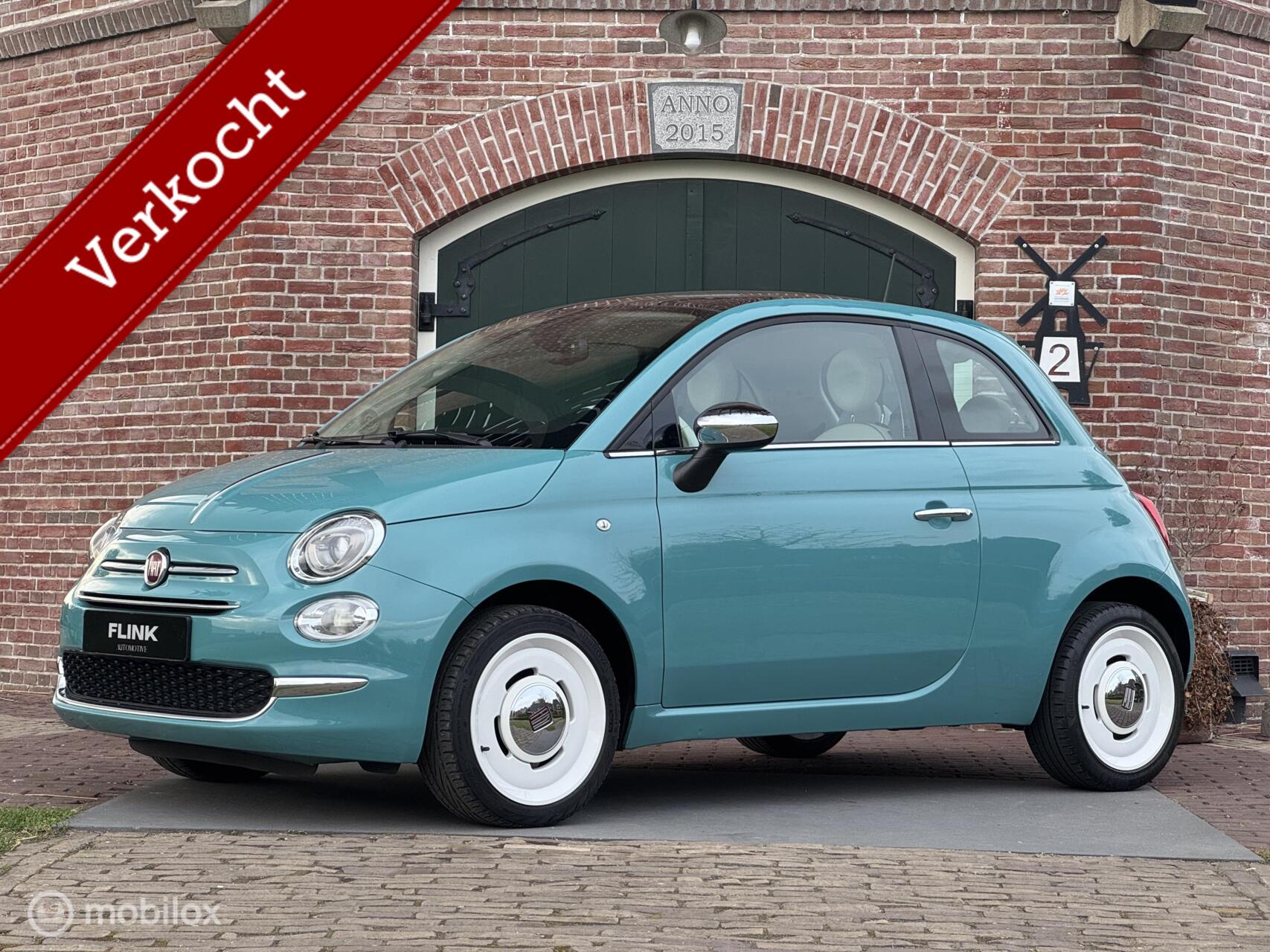 Fiat 500 1.2 Anniversario   Clima , Cruise , Apple Carplay 2018 - voorkant