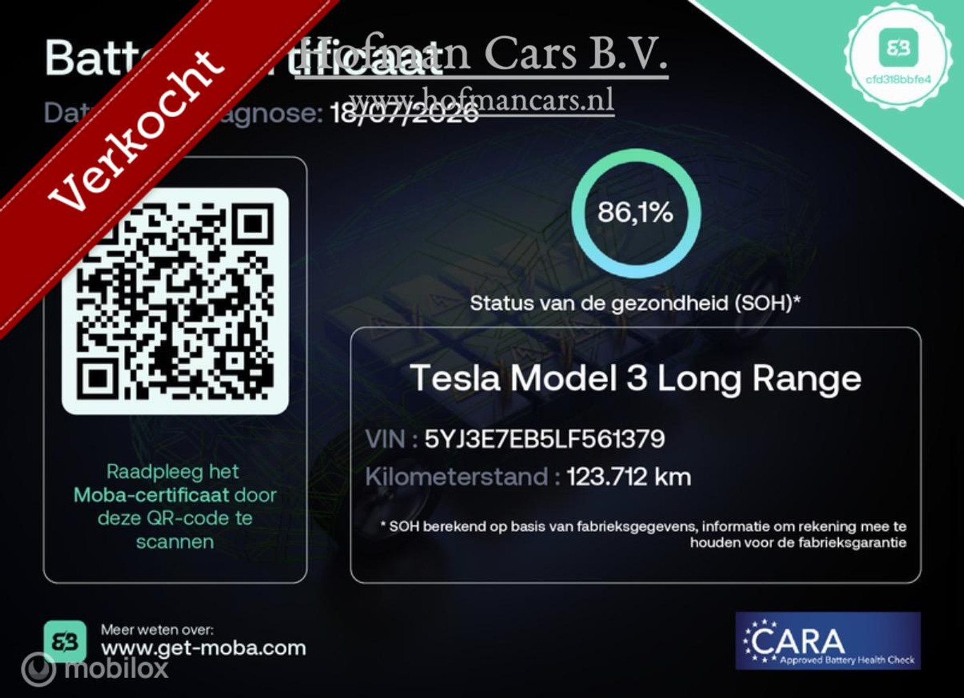 Foto van Tesla Model 3