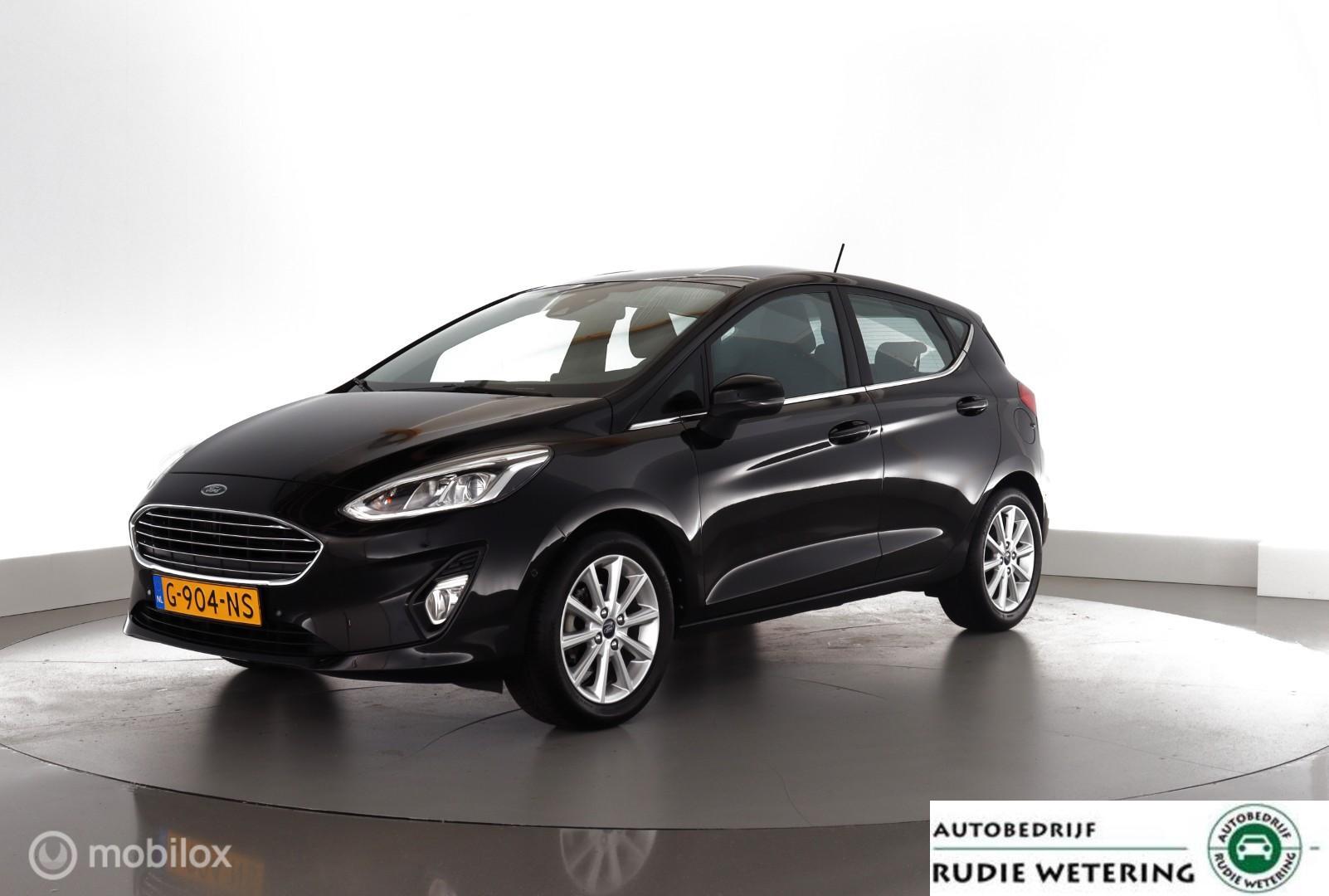 Ford Fiesta 1.0 EcoB. 101pk Titanium NL-auto|nav|cam|ecc|lmv16 2019 - voorkant