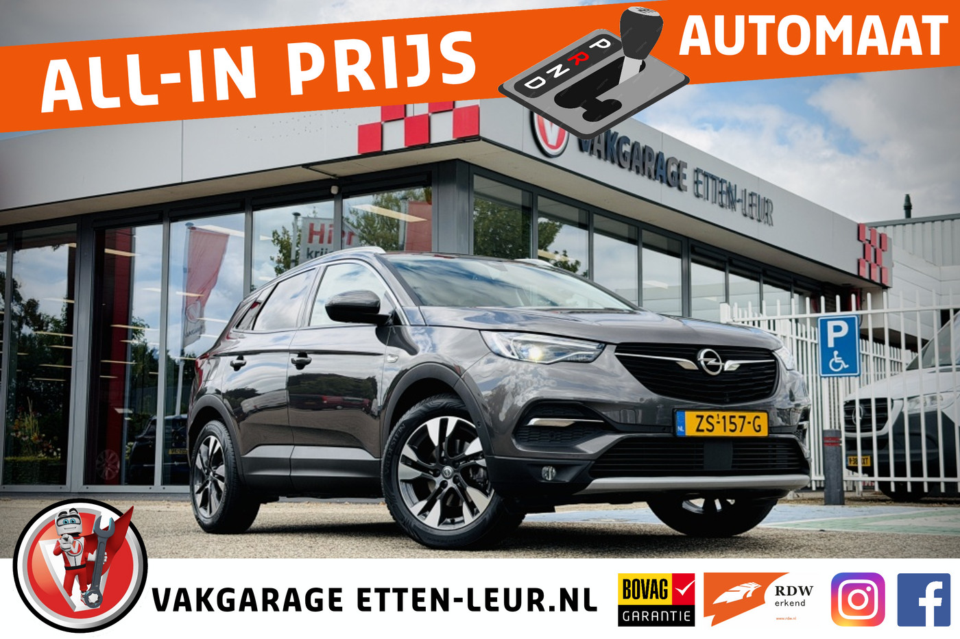 Opel Grandland X 1.2 Turbo Business Executive | TREKHAAK | STOEL VERW - KOELING 2019 - voorkant