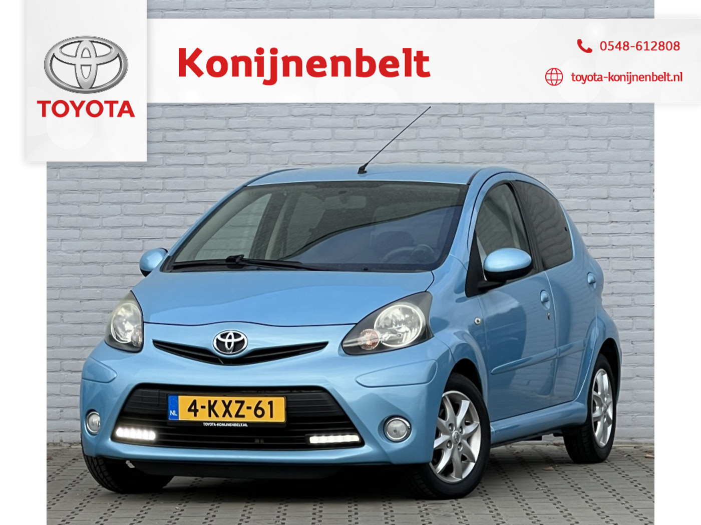 Toyota Aygo 1.0 VVT-i Dynamic Blue 2013 - voorkant