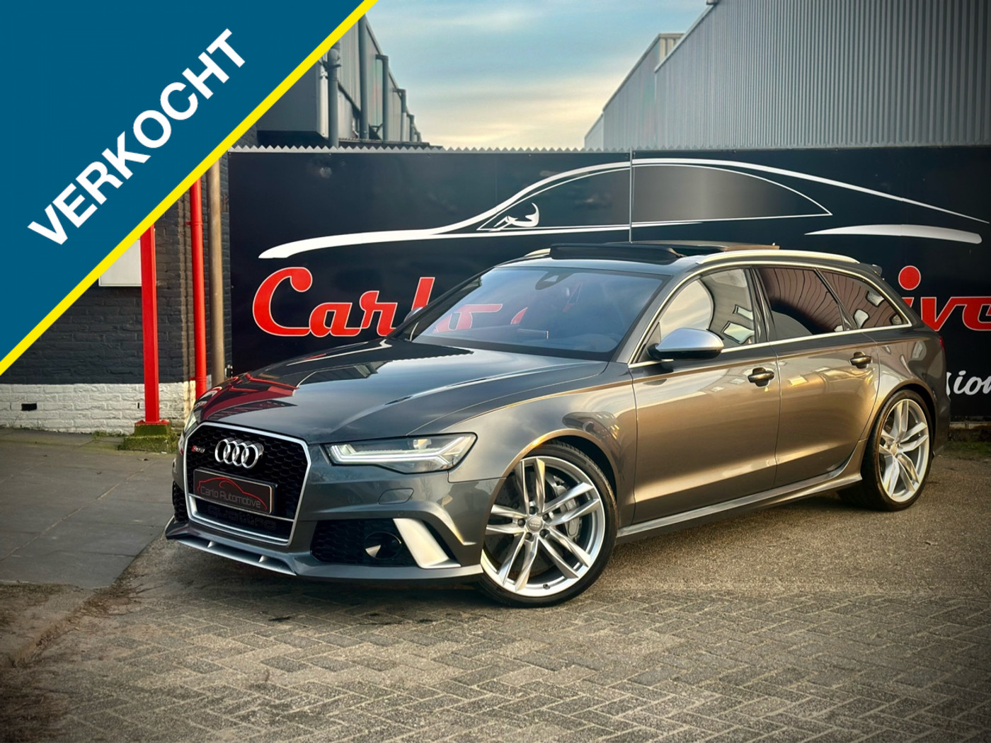 Audi RS 6 Avant Performance 4.0 TFSI PERFORMANCE PANO|HEADUP|CERAMIC|ACC|LANE 2016 - voorkant