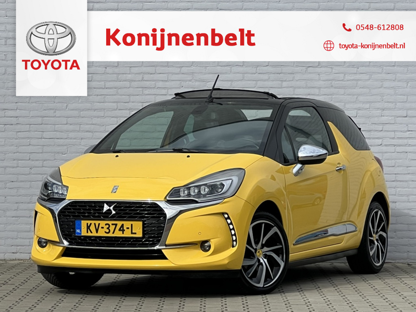 DS DS 3 Cabrio 1.2 PureTech So Chic | NL auto | Cruis Control | PDC v+a 2016 - voorkant