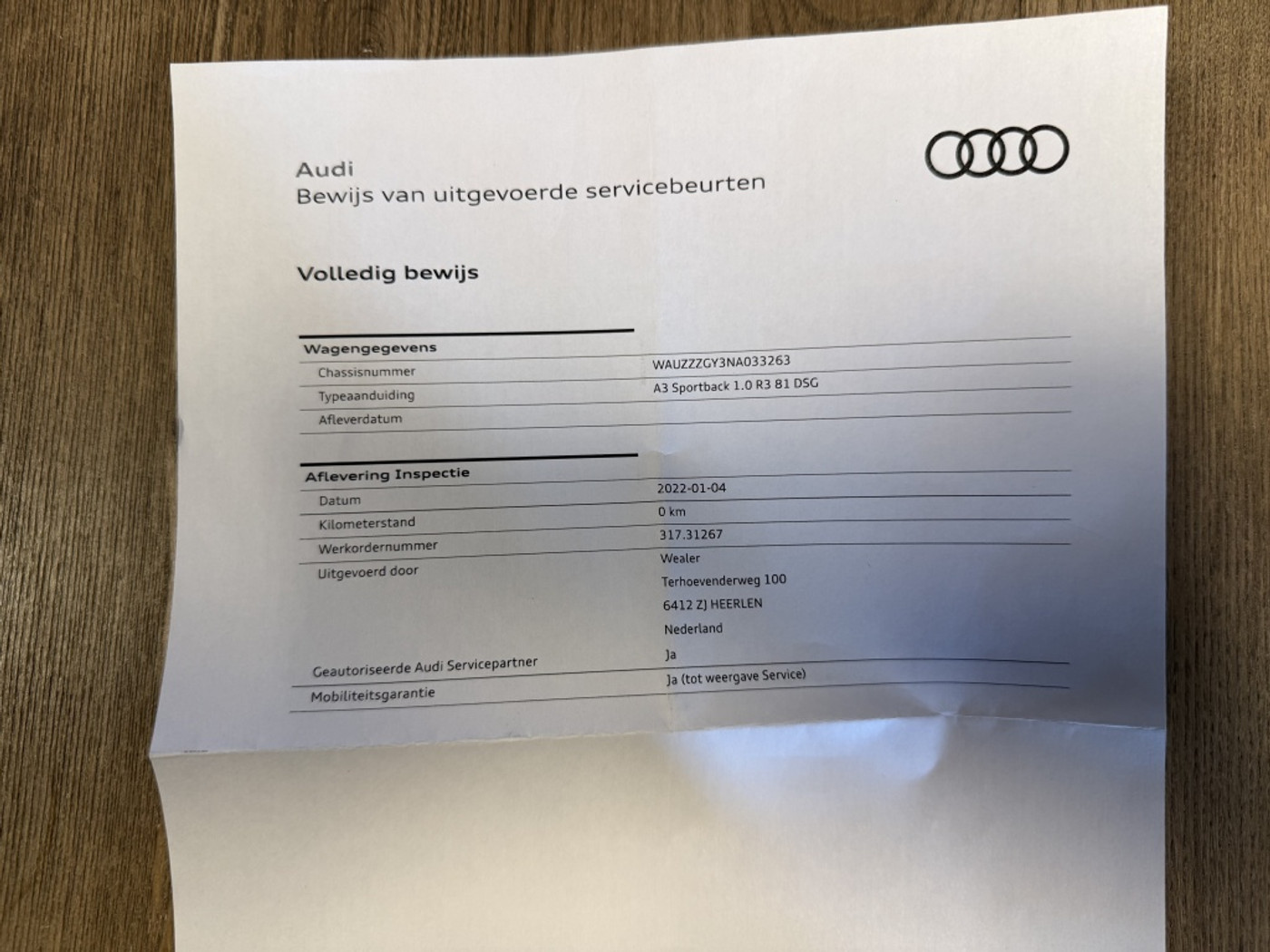 Foto van Audi A3 Sportback