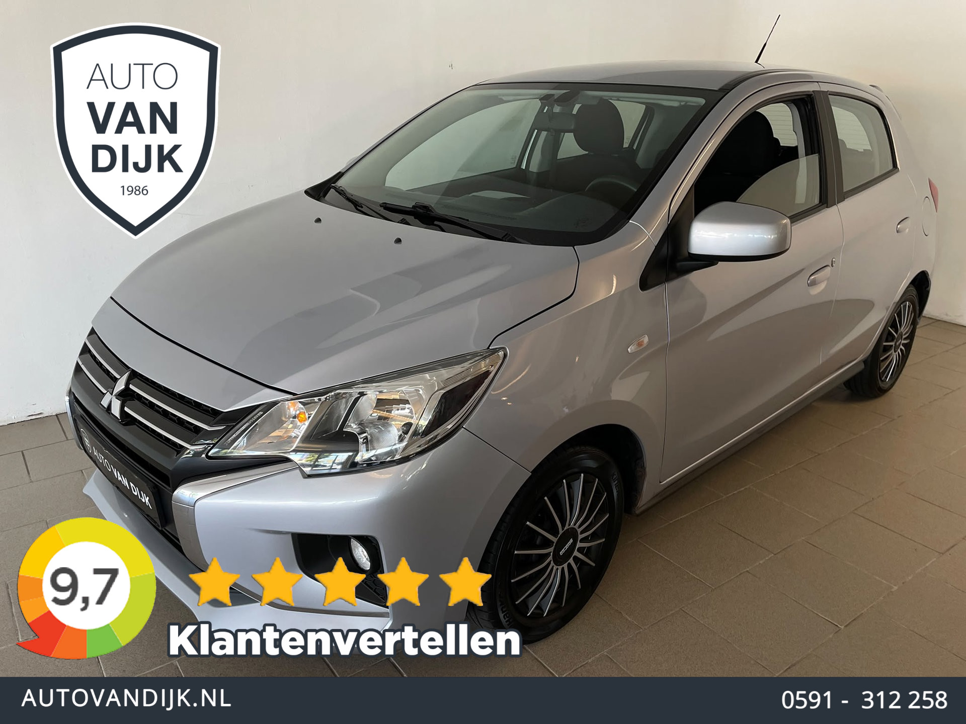Mitsubishi Mitsubishi Space Star 1.2 Cool+ AIRCO ELEK RAMEN CENT VERG 5DRS SCHERM MULTI STUUR ZEER NETTE AUTO 2021 - voorkant