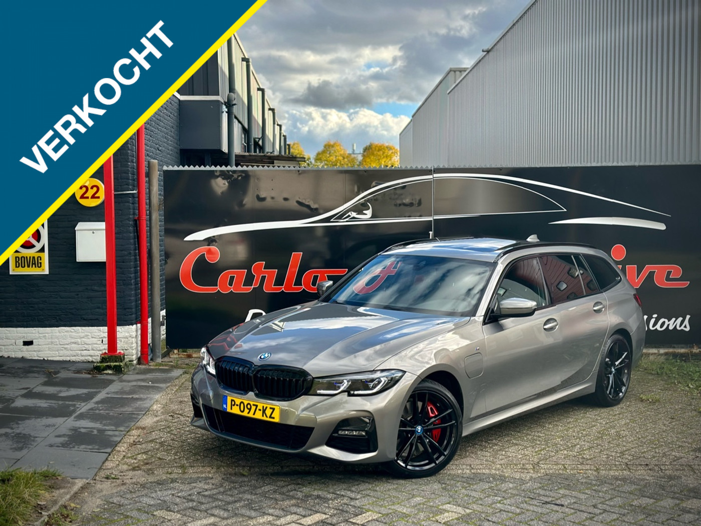 BMW 330e 330e M-SPORT|LASER|PANO|OXIDGRAU|HiFi|SHADOW 2022 - voorkant