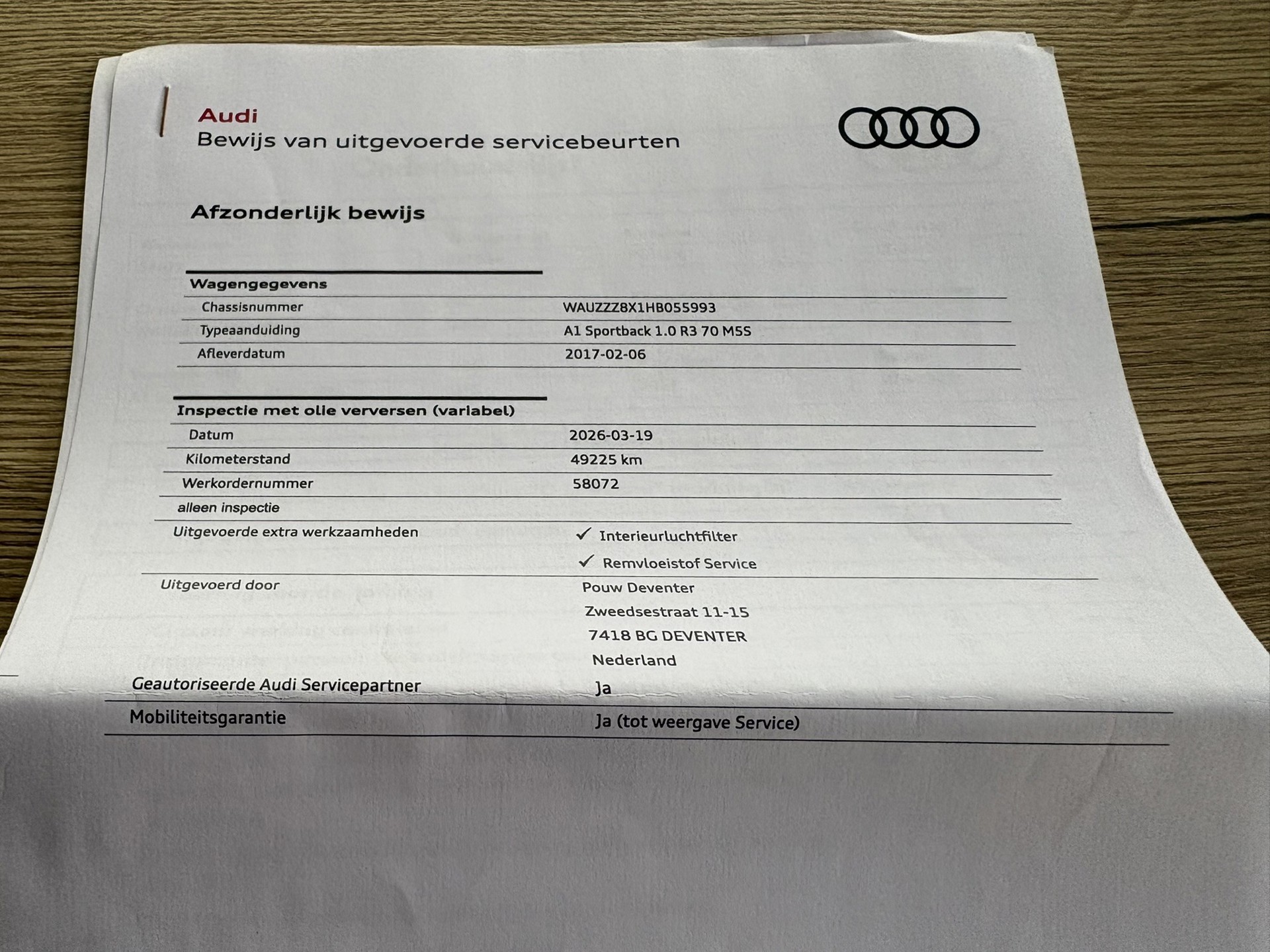 Foto van Audi A1 Sportback