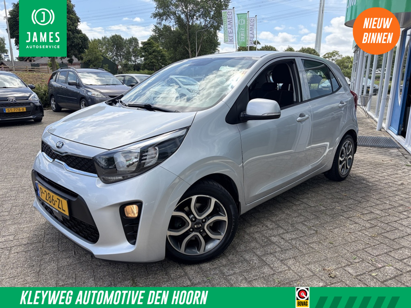 Kia Picanto 1.2 CVVT DynamicLine, Aut, Carplay, Camera, Stoel en Stuurverwar 2019 - voorkant