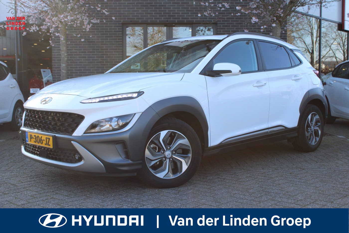 Hyundai Kona 1.6 GDI HEV Fashion Sky Navi/Pano/Cam/Carplay/Pdc "RIJKLAAR" 2022 - voorkant
