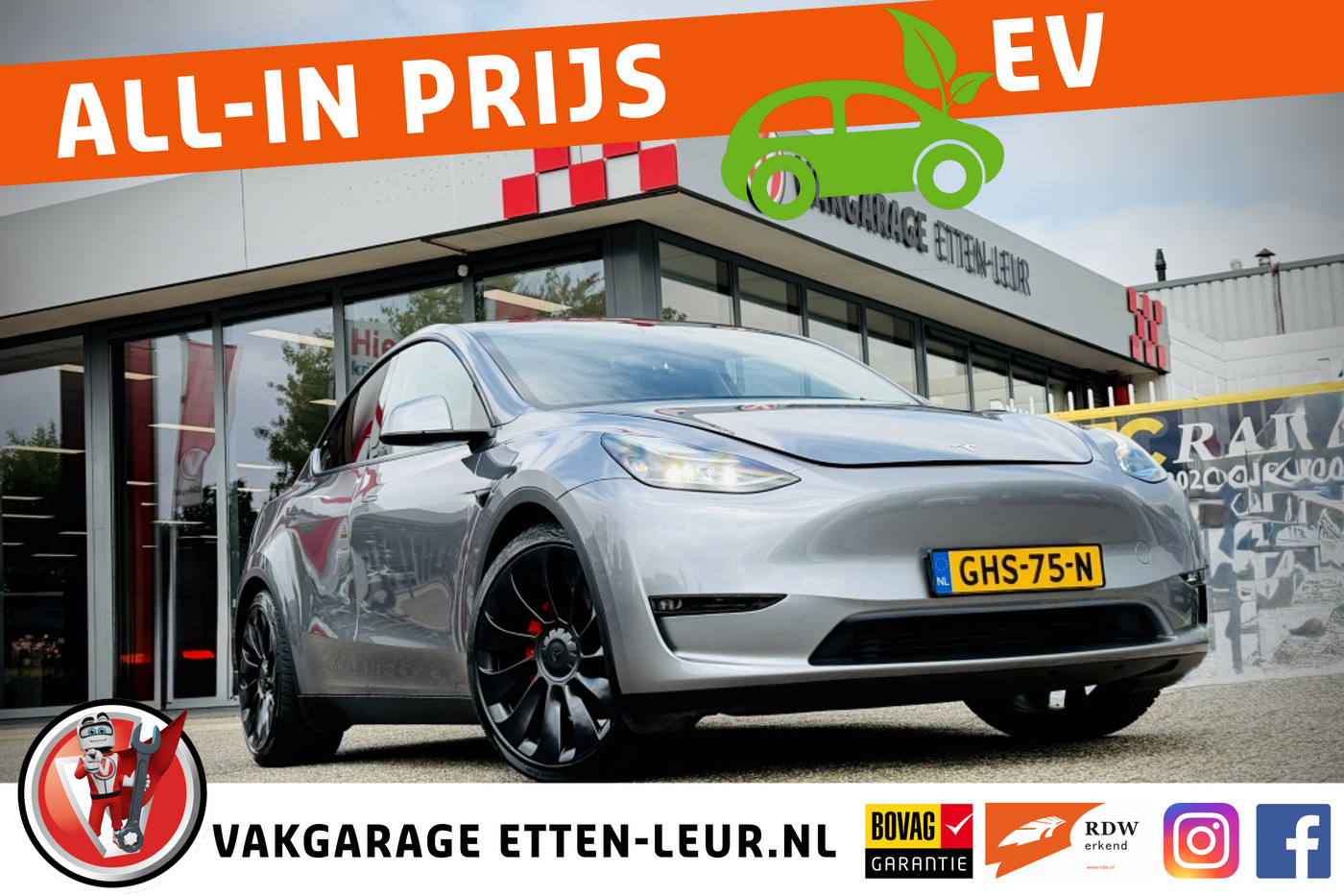 Tesla Model Y Performance AWD 75kWh Long Range | TREKHAAK | HW4 | SELF DRIVING 2024 - voorkant