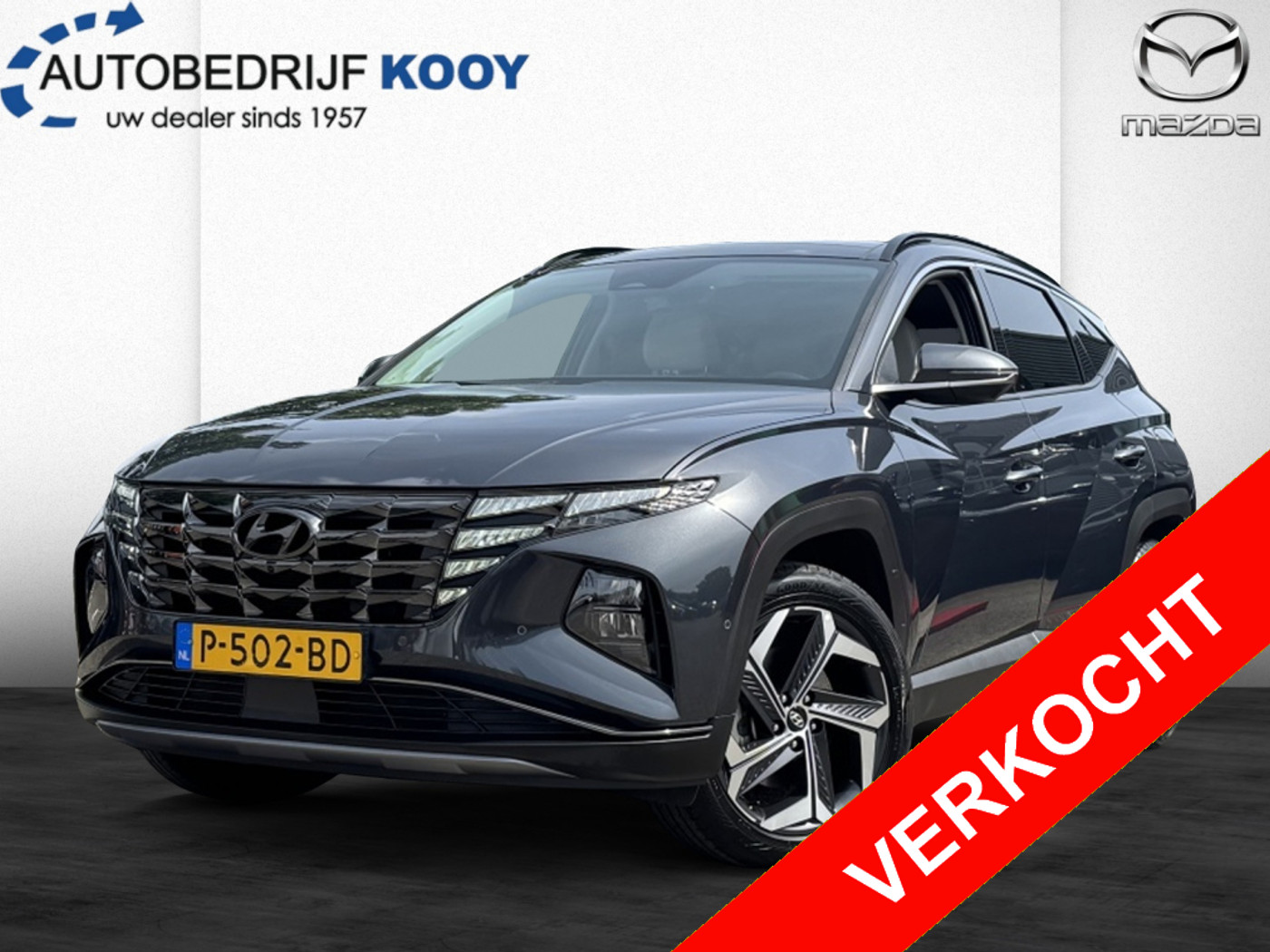 Hyundai Tucson 1.6 T-GDI HEV Premium Sky / Trekhaak / Beige leder 2022 - voorkant