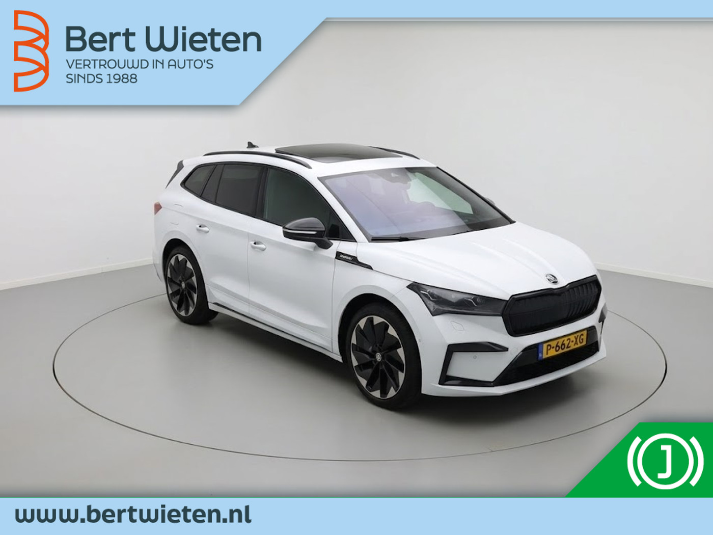 Skoda Enyaq 80 80 Sportline SOH 96% | Geen import | Panoramadak | Trekhaak | Compleet 2022 - voorkant