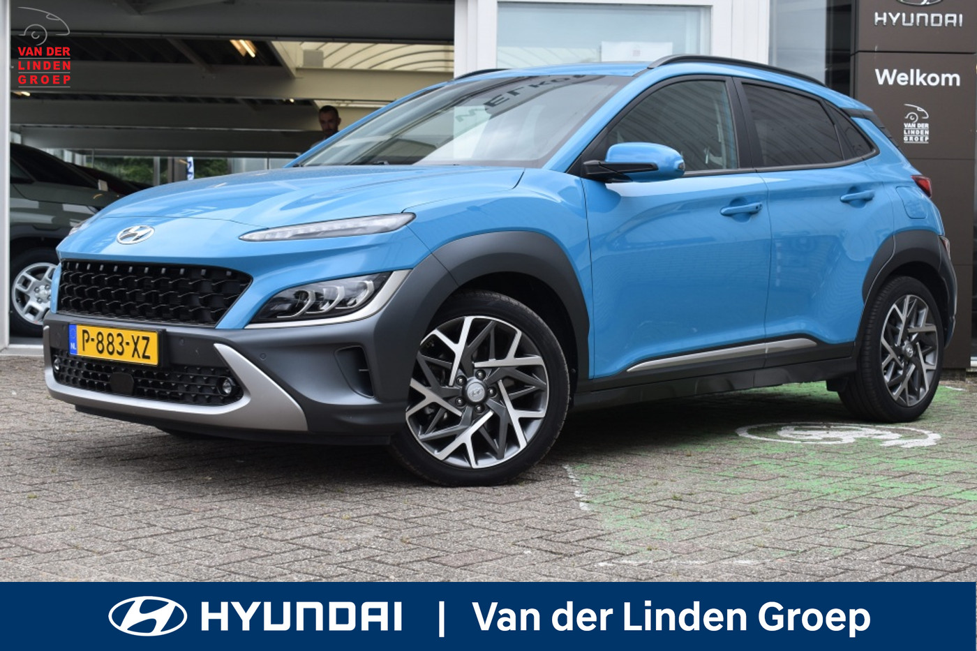 Hyundai Kona 1.6 GDI HEV Premium Sky Panodak/Leer/18"/Led/Cam/Pdc/"Rijklaar! 2022 - voorkant