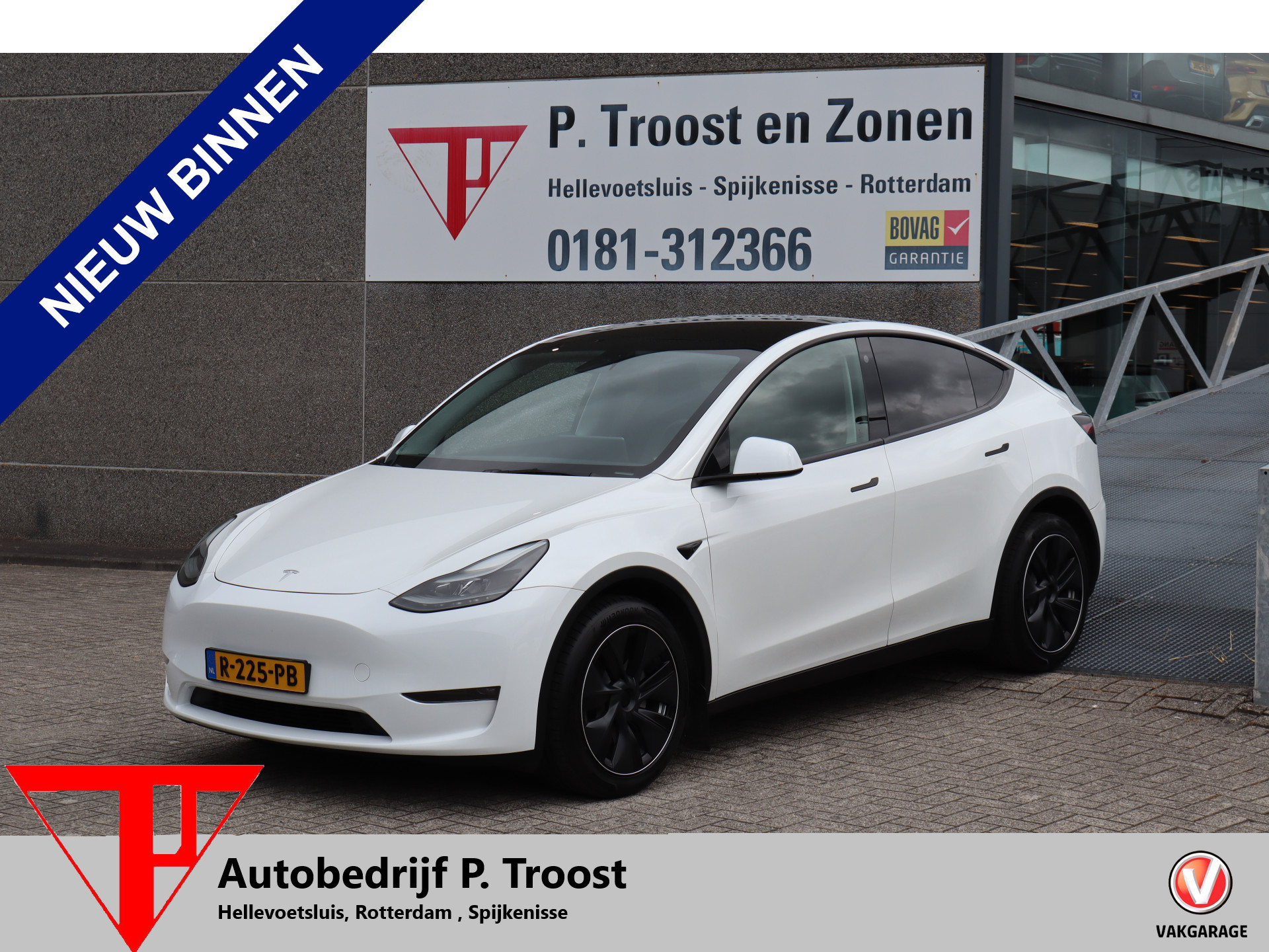 Tesla Model Y Long Range AWD 75 kWh Enhanced Autopilot/Nederlandse auto/Afneembare trekhaak/Stoelverwarming/Stuurverwarming/Achteruitrijcamera/Parkeersensoren rondom/Lederen bekleding 2022 - voorkant