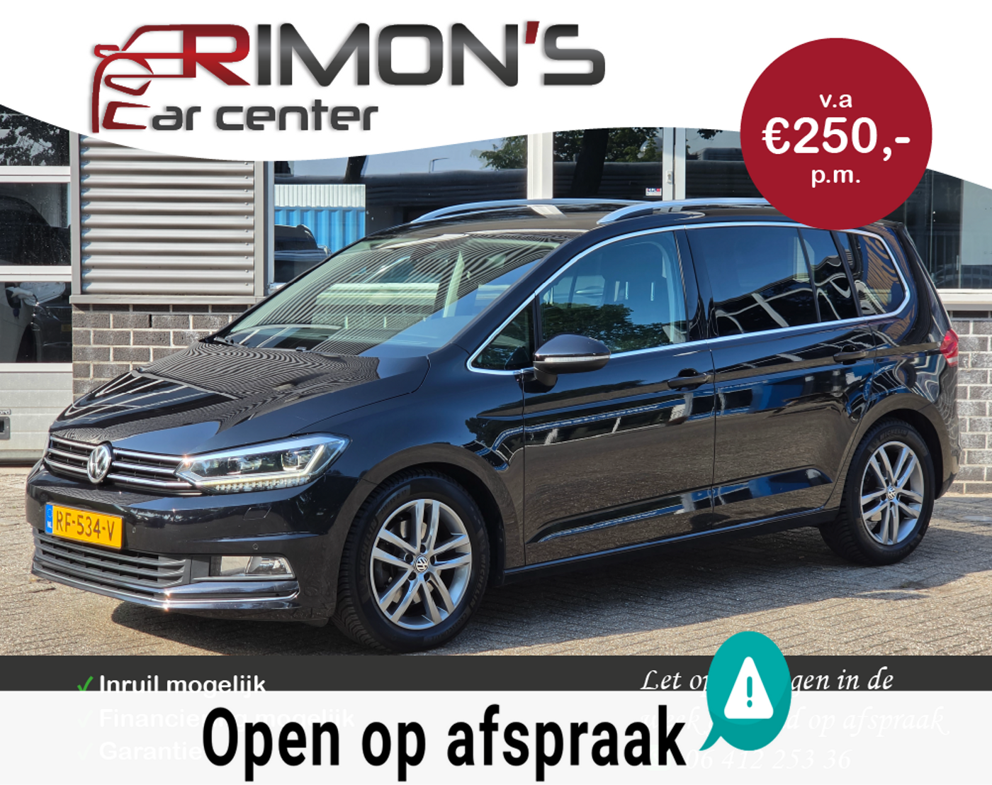 Volkswagen Touran 1.4 TSI Highline Business R 7p 2017 - voorkant