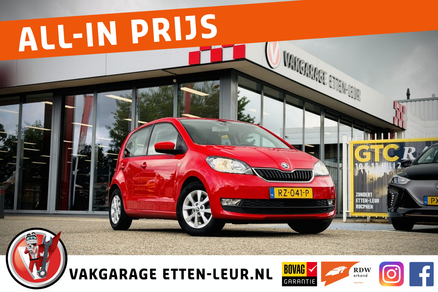 Skoda Citigo 1.0 Grt. Ambition | AIRCO | CRUISE | PDC | BLUETOOTH 2018 - voorkant