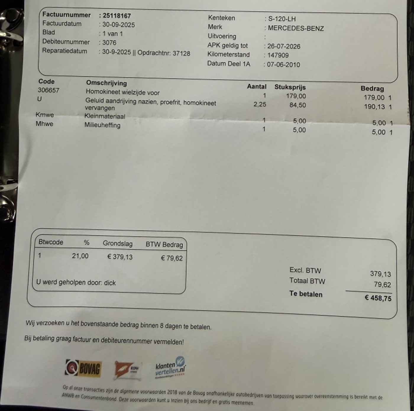 Foto van Mercedes-Benz B 160