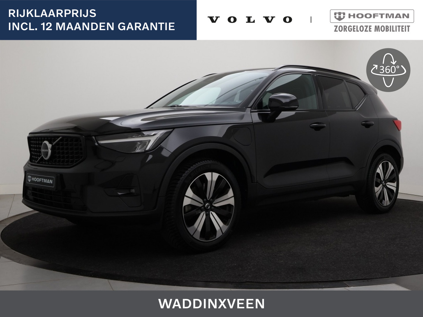 Volvo XC40 T5 PLUG-IN HYBRID ULTIMATE DARK SCHUIFDAK TREKHAAK HARMAN KARDON 2023 - voorkant
