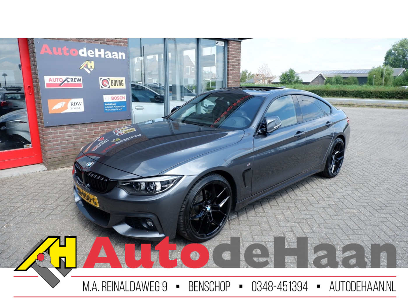 BMW 420i 420i M High Ex. Leder/Pano/Headup/Navi-prof/19"/Cruise 2018 - voorkant