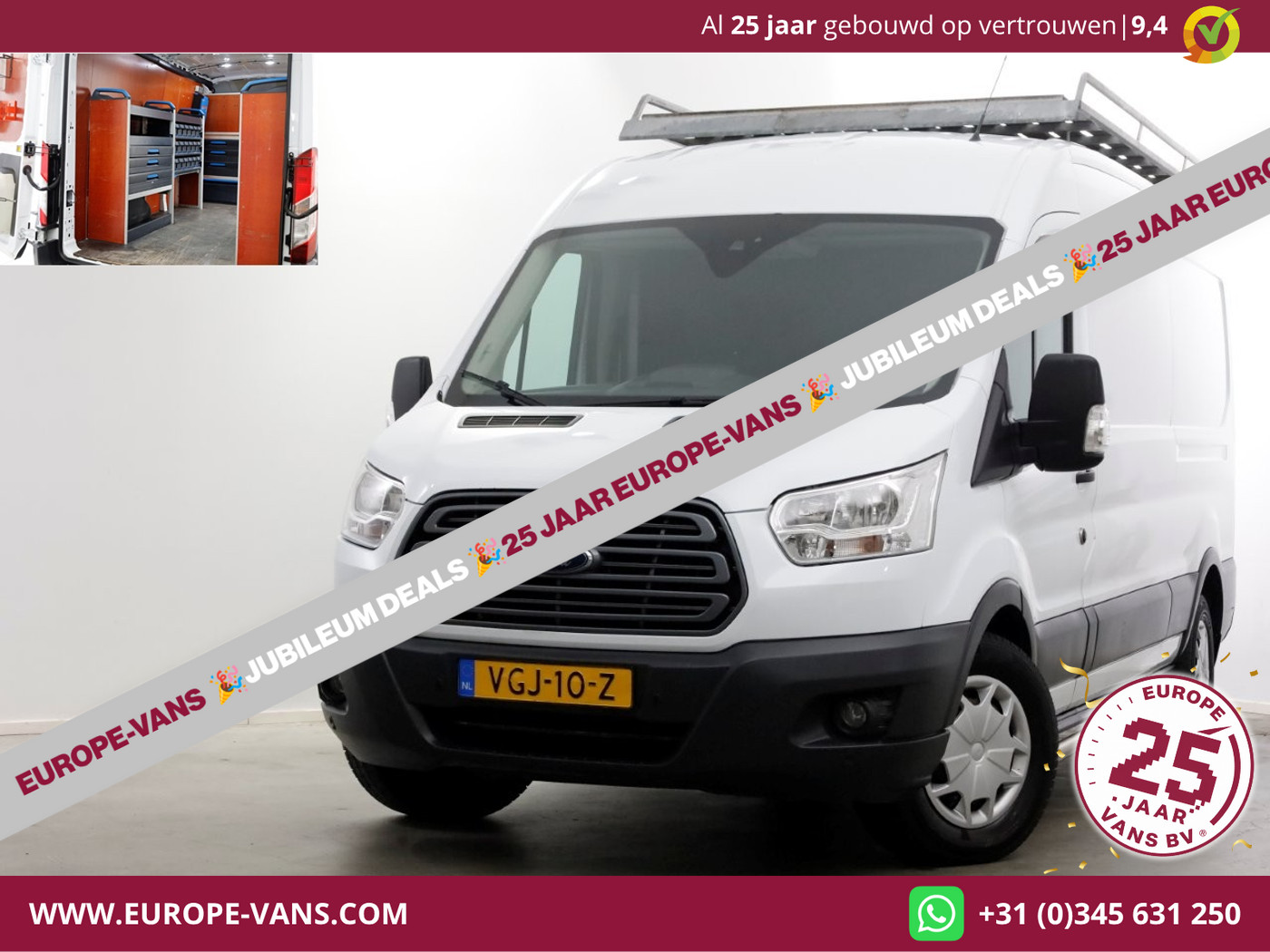 Ford Transit 350 2.0 TDCI 130pk L3H2 Trend Inrichting/230V/Trekhaak 2800kg 07-2020 2020 - voorkant