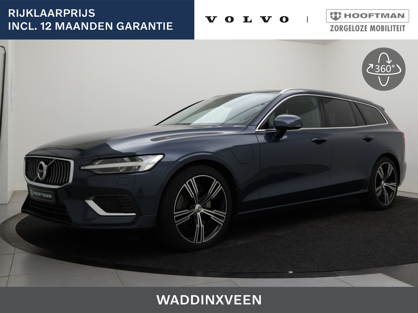 Volvo V60 T8 PLUG-IN HYBRID 360GR CAM HEAD-UP BLIS SCHUIFDAK STANDKACHEL 2021 - voorkant