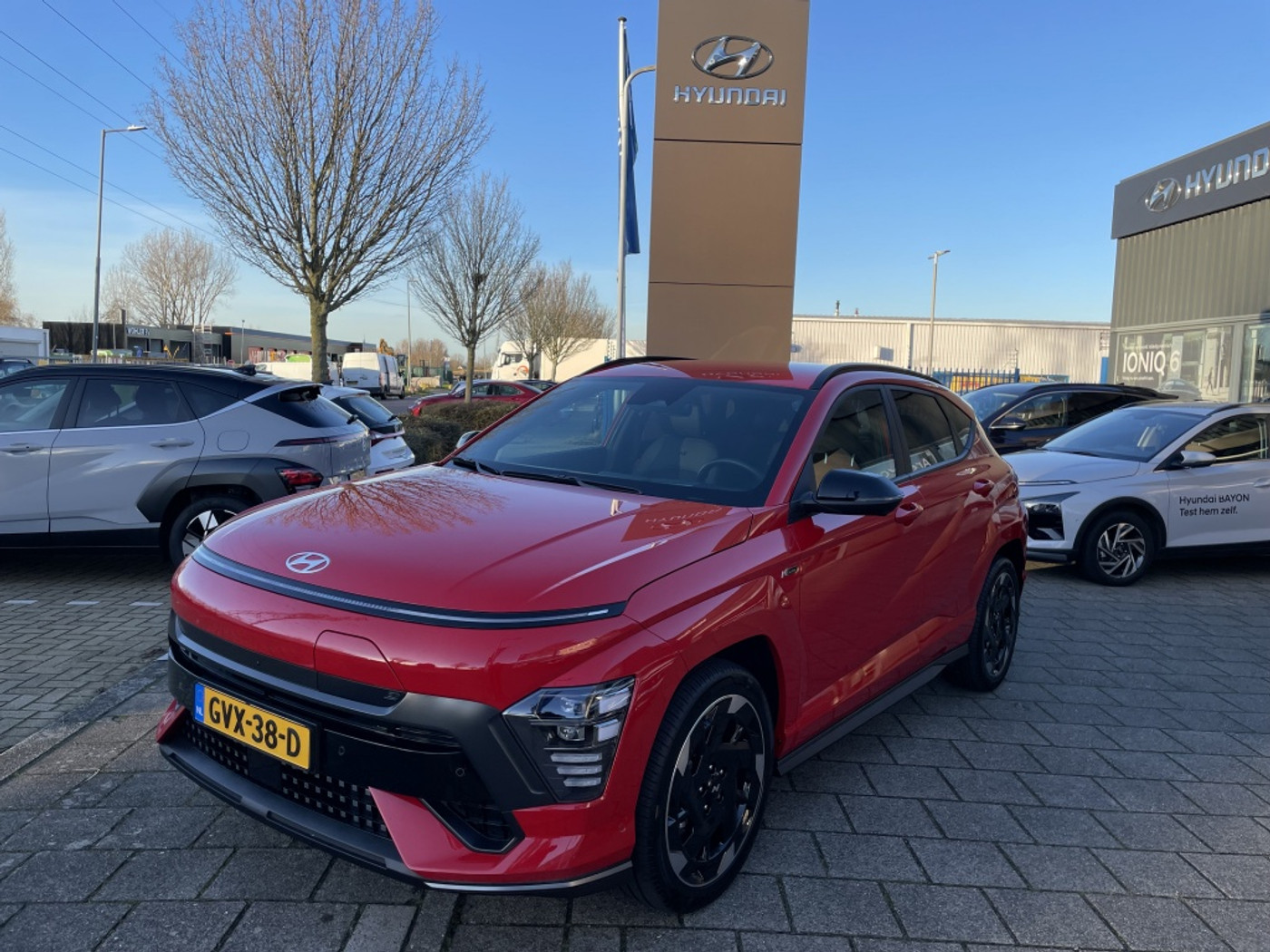 Hyundai Kona N Line 65.4 kWh SOH 99,7% Trekhaak*RIJKLAARPRIJS* 2024 - voorkant