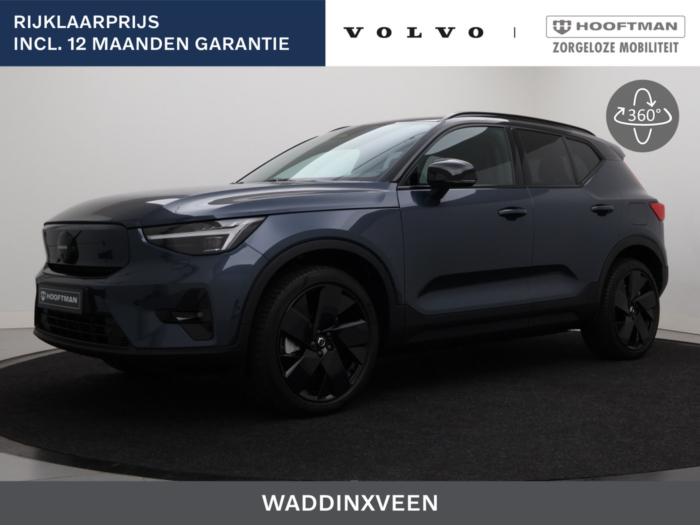 Volvo Ex40 TWIN MOTOR PERFORMANCE ULTRA BLACK EDITION TREKHAAK SCHUIFDAK 2025 - voorkant