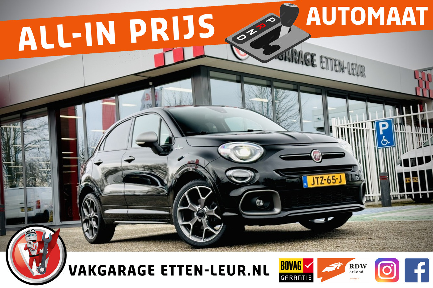 Fiat Fiat 500x 1.3 150PK Sport | CAMERA | CARPLAY + ANDROID | ADAPTIEVE CRUISE 2021 - voorkant