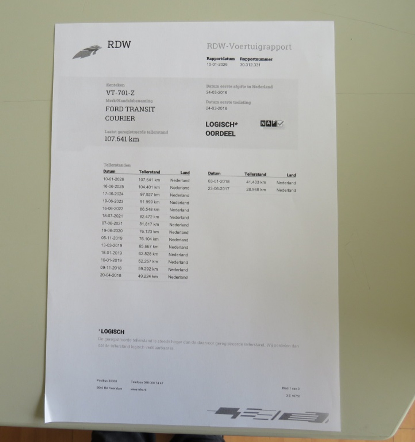 Foto van Ford Transit Courier