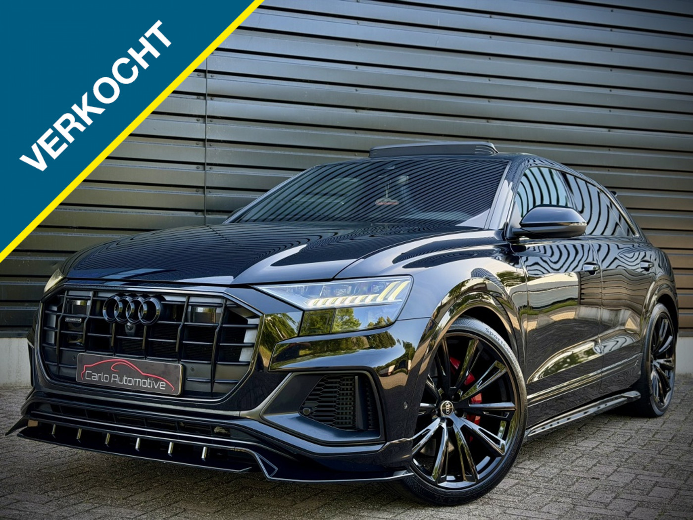 Audi Q8 60 TFSI E 60 TFSI e Quattro Comp. S-LINE PANO|RS STOEL|360|B&O|SOFT|NIGHTV 2021 - voorkant