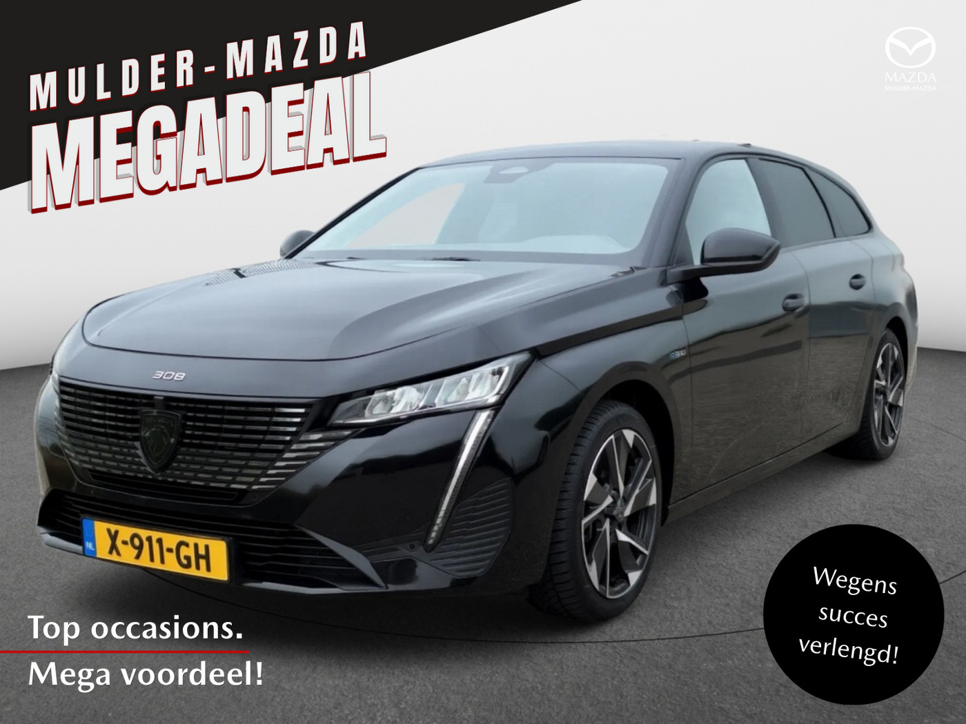 Peugeot 308 1.6 HYbrid Allure Pack Business | Rijstrook sensor | Connect 2023 - voorkant