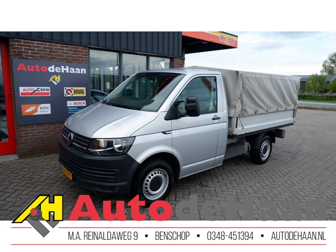 Volkswagen Transporter 2.0 TDI L1H1 Laadbak met dichte huif/Pick-up/Camera/Trekhaak 2015 - voorkant