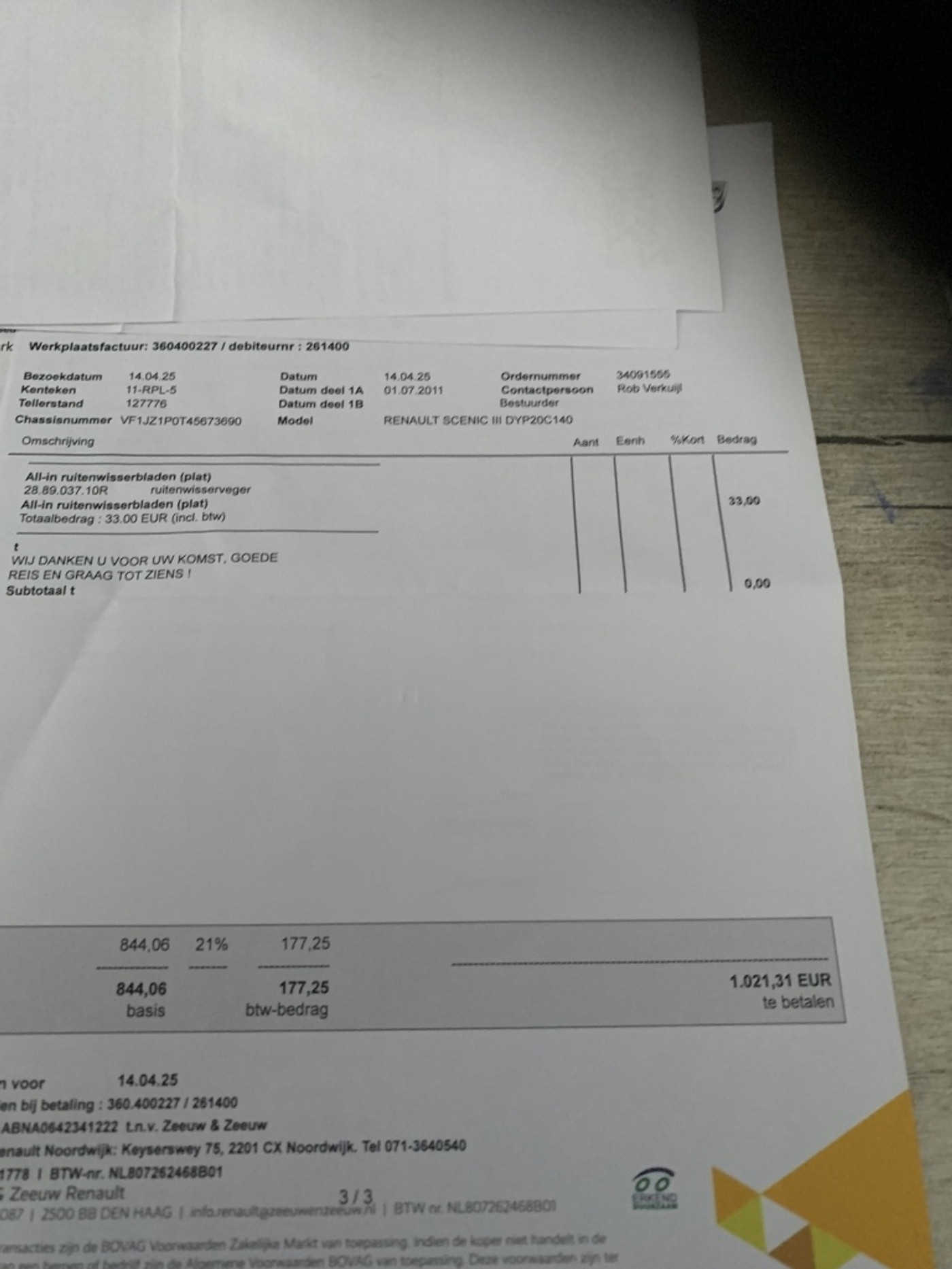 Foto van Renault Megane Scenic
