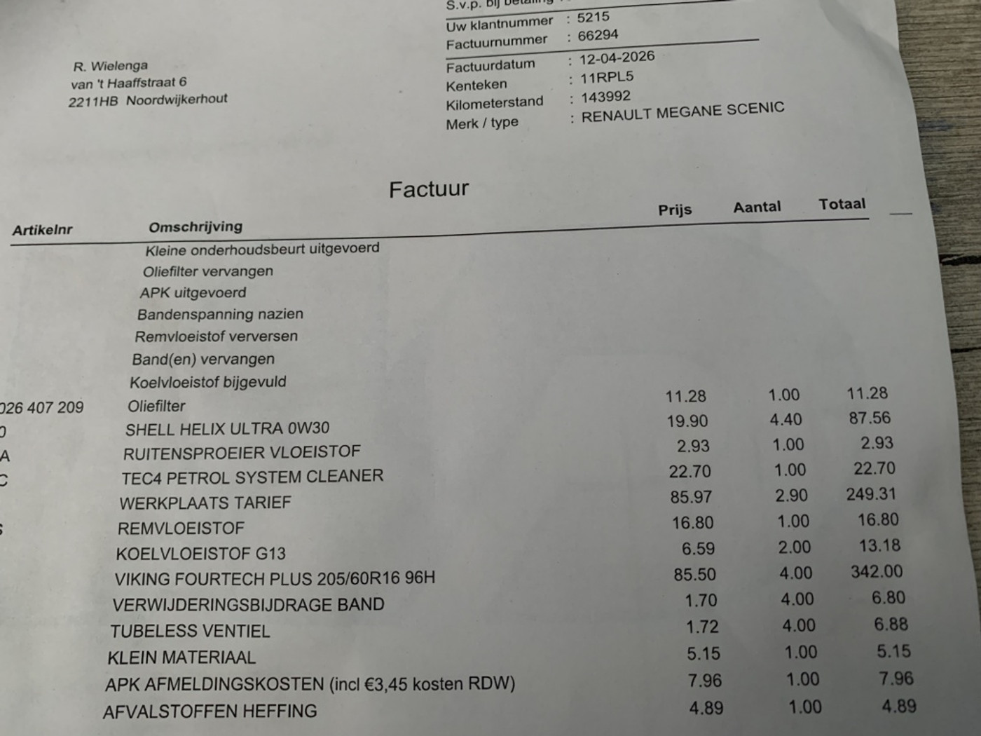 Foto van Renault Megane Scenic