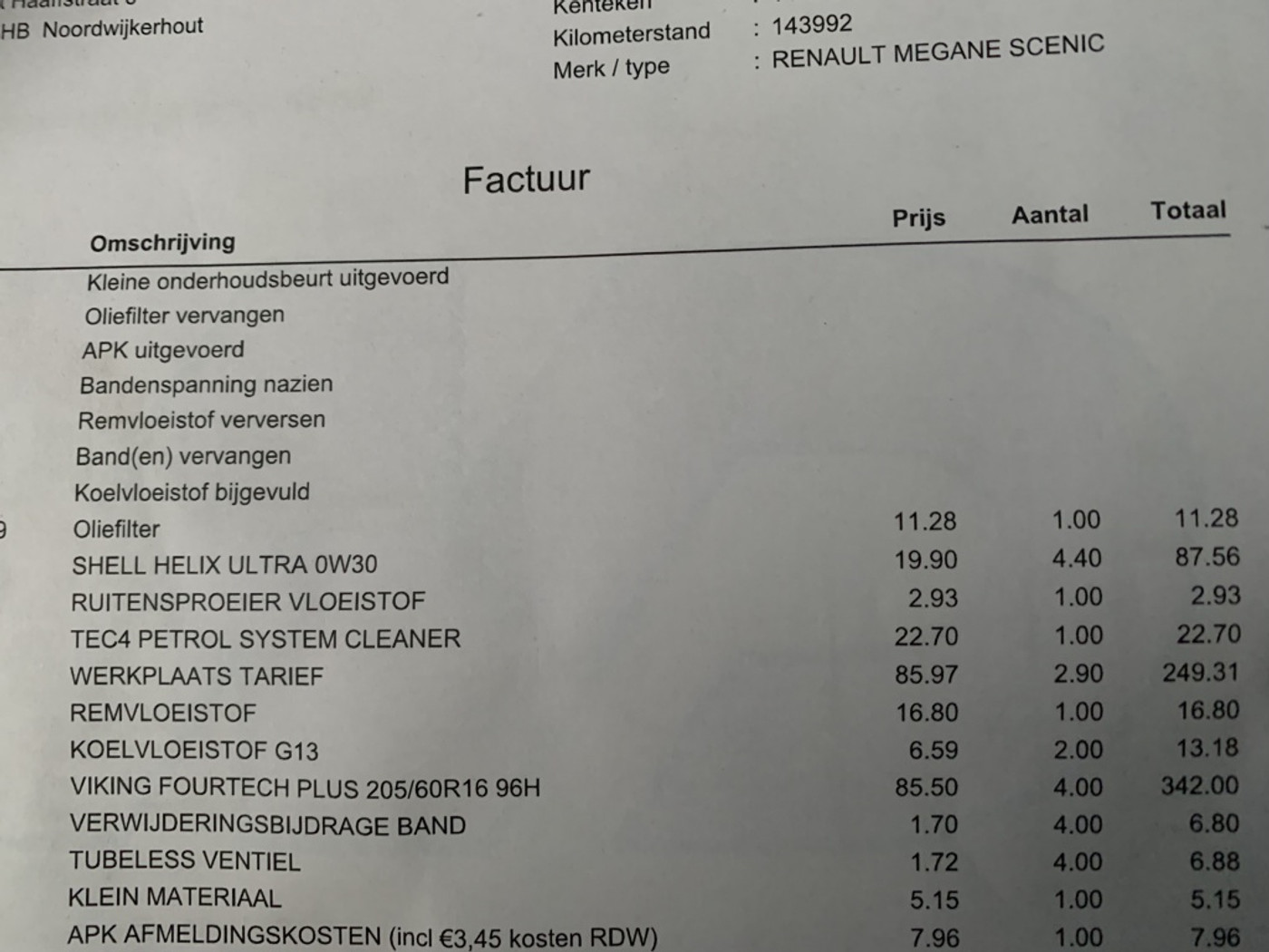 Foto van Renault Megane Scenic