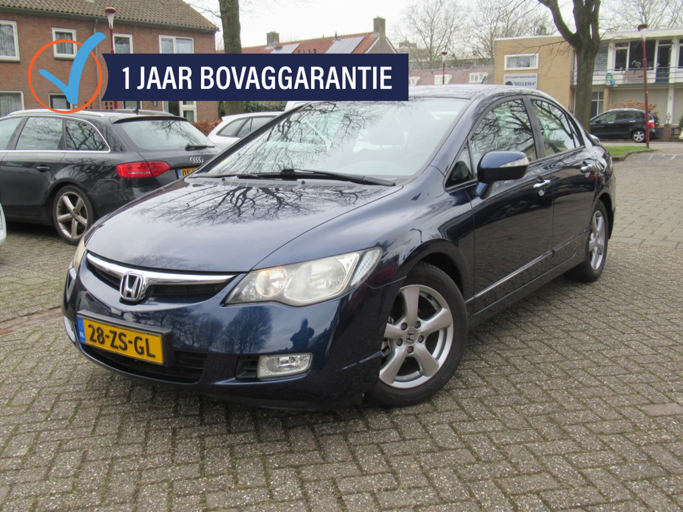 Honda Civic 4dr Hybrid 1.3 | Hybrid | LEER | NW GR. Beurt+Remmen+APK | GARANTIE!! | 2008 - voorkant