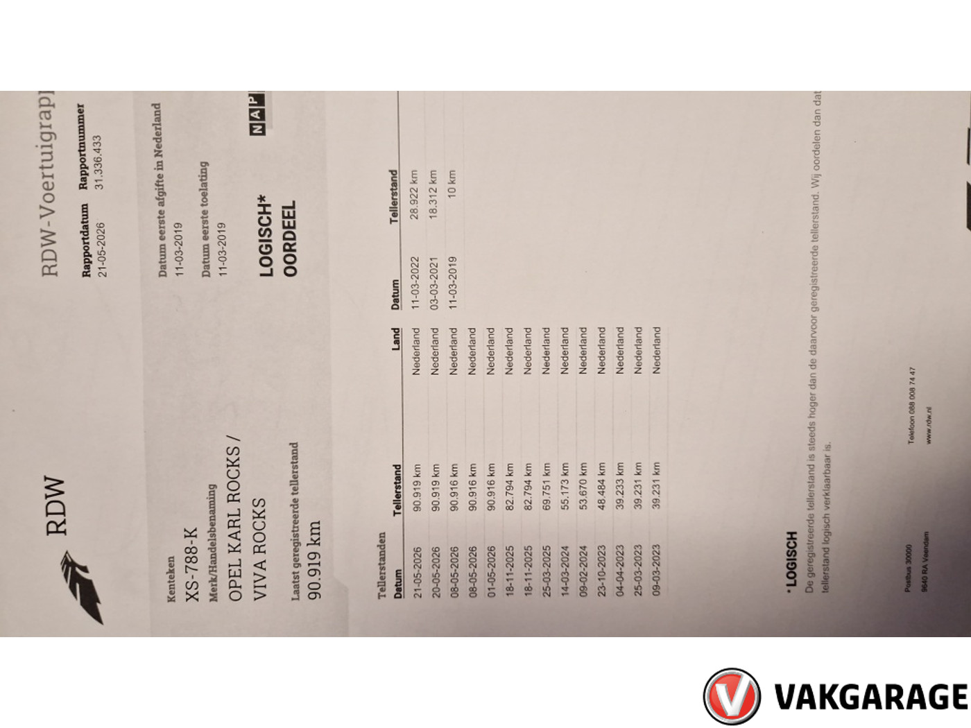 Foto van Opel Karl Rocks / Viva Rocks