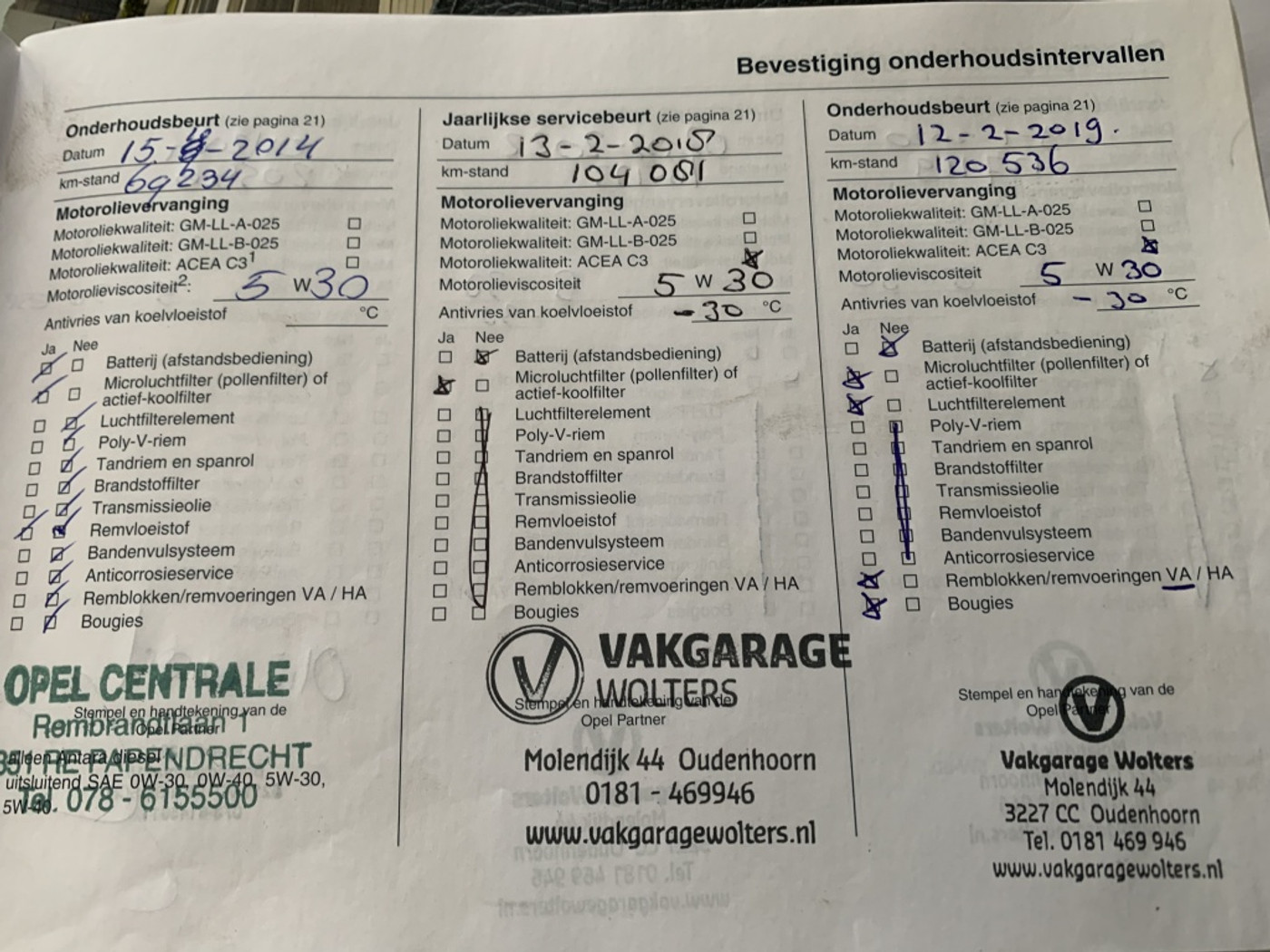 Foto van Opel Zafira