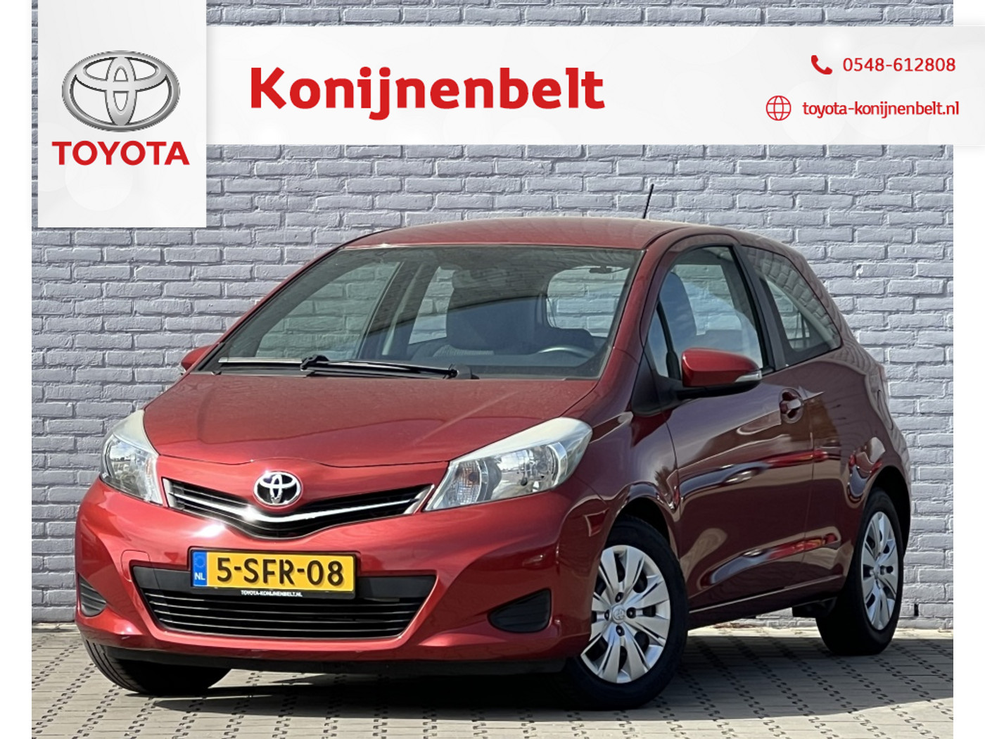 Toyota Toyota Yaris 1.3 VVT-i Aspiration Automaat 3-deurs | NL auto | Airco 2013 - voorkant