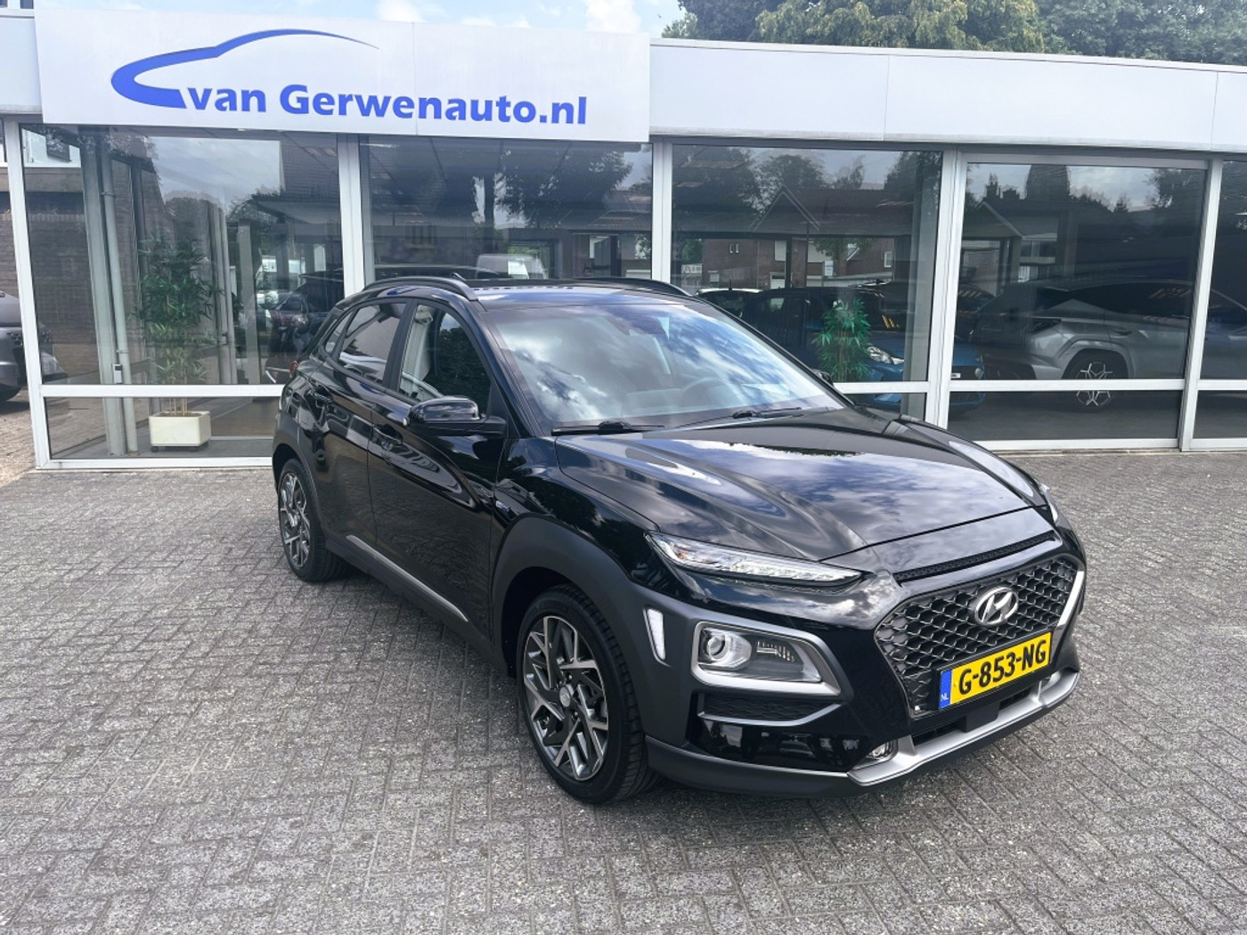 Hyundai Kona 1.6 GDI HEV Premium | Head up | Leer | NL auto 2019 - voorkant