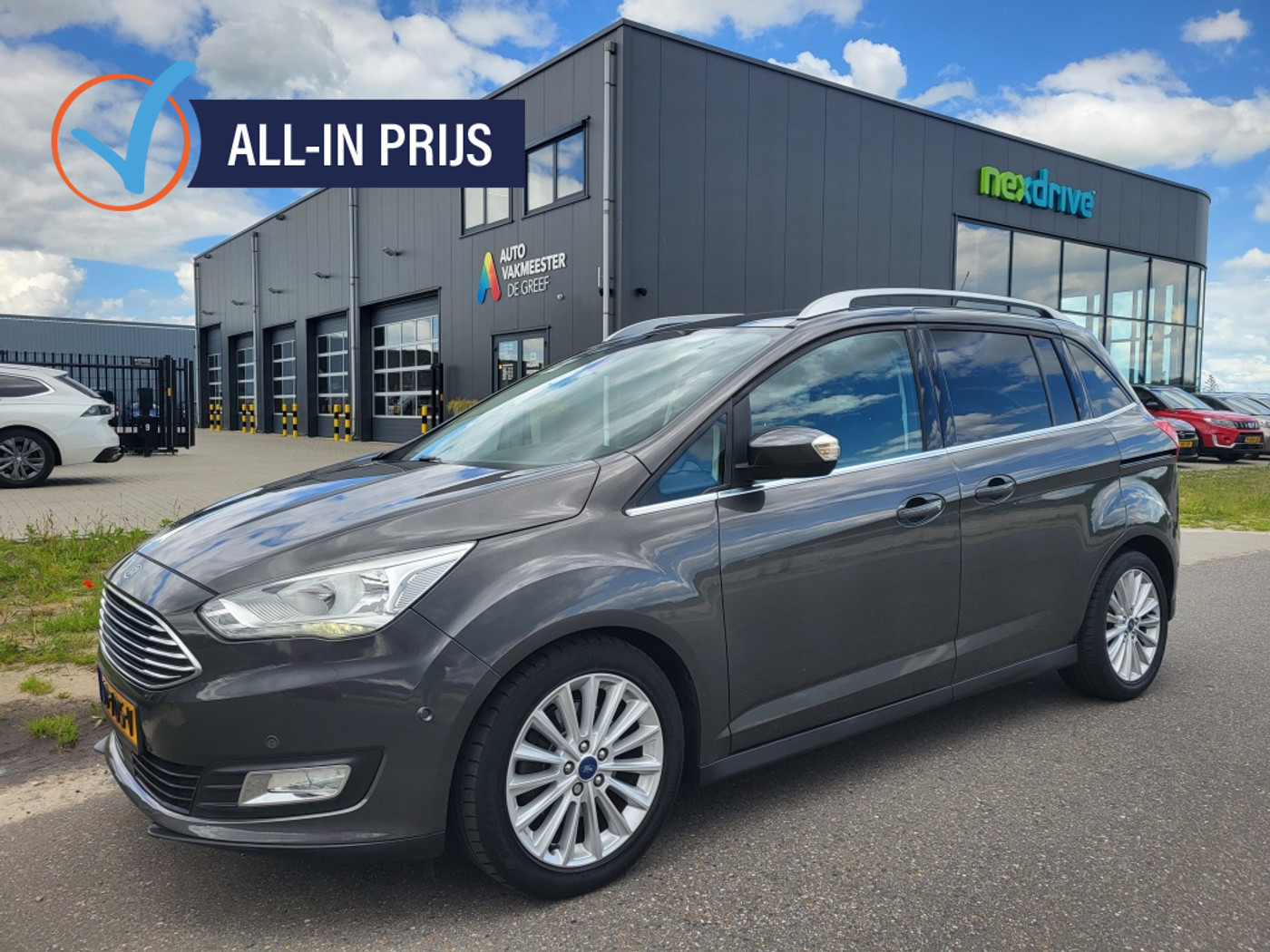 Ford Grand C-max 1.0 Ecob 125 pk Titanium Adap.Cruise Camera nieuwe distr. 2016 - voorkant