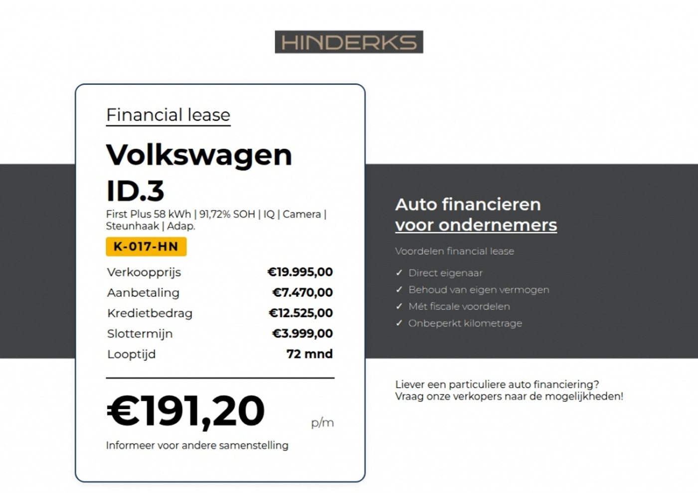 Foto van Volkswagen Id.3 Pro 150 KW