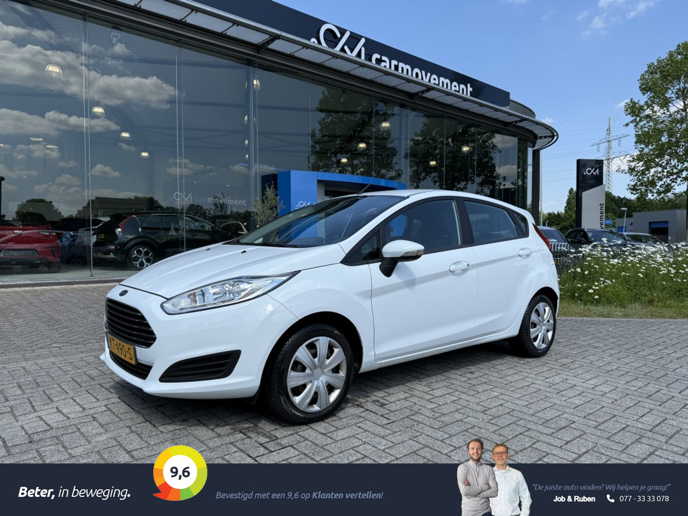 Ford Fiesta 1.0 Style | Navi | Lederen bekleding | Bluetooth | NL auto!! 2016 - voorkant