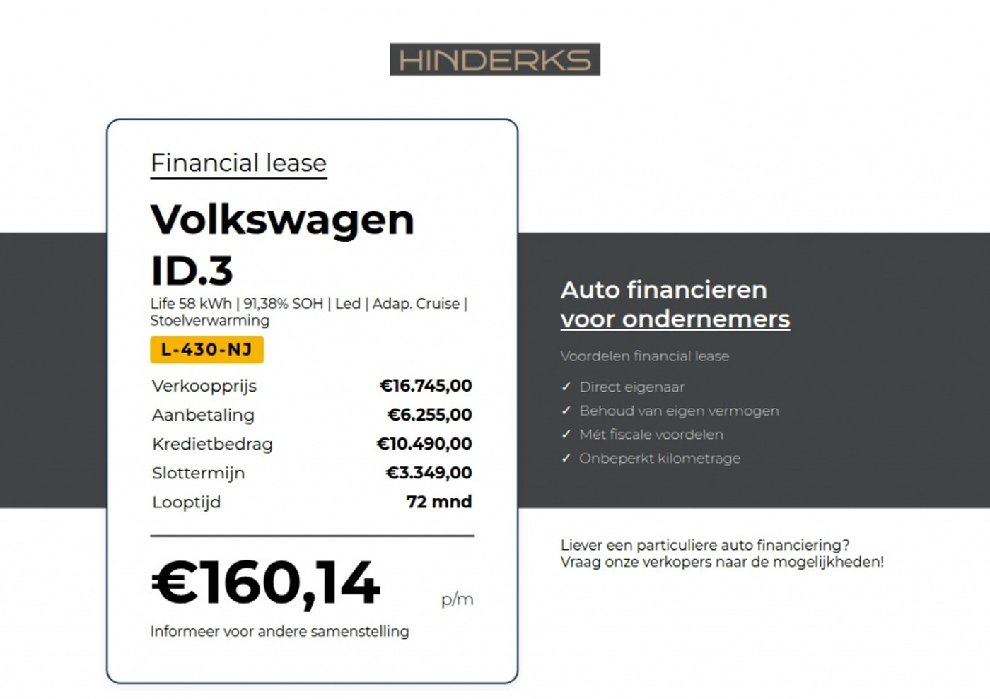 Foto van Volkswagen Id.3 Pro 150 KW